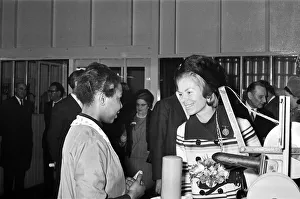01168 Prints: Katharine, Duchess of Kent visits the Courtaulds factory in Wolverhampton