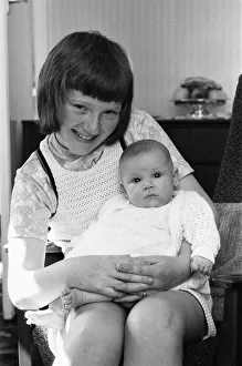 Children Only Prints: Kathryn Wood of Farsley, Pudsey, Leeds poses for the camera with her eight week old niece