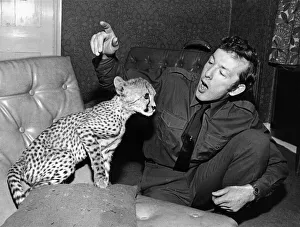 Cheetah Prints: Keeping spirits high curator Francis Rendell sings a song to Solo the cheetah