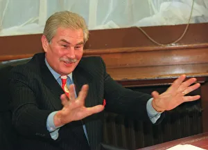 01495 Prints: Keith Hellawell arrives at his office January 1998 today to take up his new job as