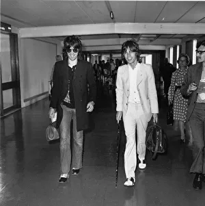 Airports Prints: Keith Richards and Mick Jagger in relaxed mood as a major two month long American tour