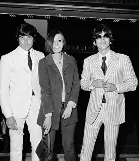 Keith Richards of The Rolling Stones with Canadian model Kari-Ann Moller at the premere