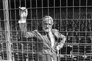 Ken Bates Chairman of Chelsea Football Club Seen standing Behind Electric Fence