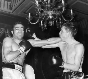 Ken Buchanan Boxer Catches Frankie Narvaez onthe side of the Head National