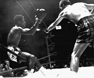 Ken Buchanan Boxer Of Edinburgh Scotland Knocks Ismael Laguna Of Colon