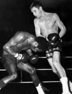 Ken Buchanan Scottish boxer. Beating Al Ford at Empire Pool, Wembley