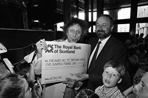 00707 Prints: Ken Dodd joins forces with Jimbo the clown and the kids at the Albert Dock