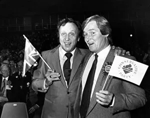 Images Dated 6th June 1987: Ken Dodd and William Roache at a Conservative party rally. 6th June 1987