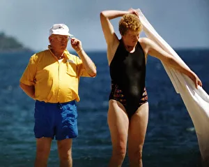 Ken Morley Actor In A Carribean Sunspot Of St Kitts With Mystery Woman