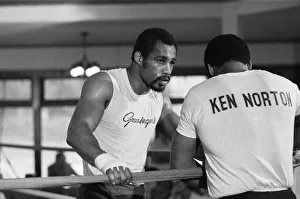 Ken Norton training at the Solar Gym ahead of his third title fight with Muhammad Ali