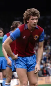 00262 Prints: Ken Swain - September 1980 Football Player of Aston Villa - in action
