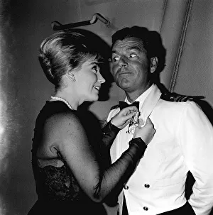 Kenneth More actor & Joan O Brien actress June 1962 Sailors uniform