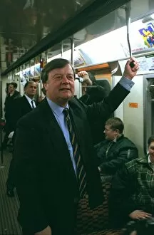 Images Dated 4th March 1997: KENNETH CLARKE MP TRAVELLING ON THE LONDON UNDERGROUND ON DISTRICT LINE ON WAY TO BARONS