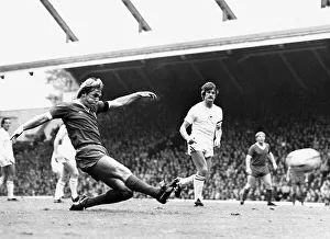Kenny Dalglish footballer Liverpool FC kicks ball shot shooting against Swansea 1981