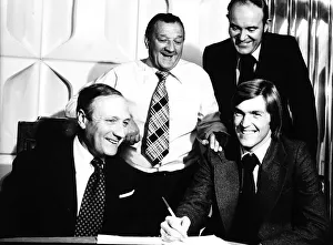 Kenny Dalglish signs for Liverpool for a British record fee of &pound;440