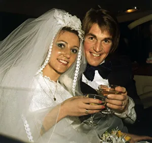 Kenny Dalglish on wedding day to Marina Harkins November 1974