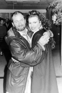 00029 Prints: Kenny Everett Leaving Heathrow Airport With Friend Dbase