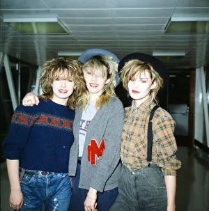 01088 Prints: Keren Woodward, Sarah Dallin and Siobhan Fahey of Bananarama at Heathrow Airport to go to