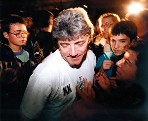 Kevin Keegan in Bilbao for Newcastles UEFA cup tie October 1994