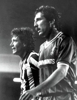 Kevin Keegan with Liverpools Alan Kennedy Keegan returned