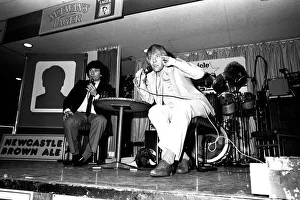 00437 Prints: The Kevin Keegan Roadshow at the Heaton RAOB Club in February 1983 Kevin on stage