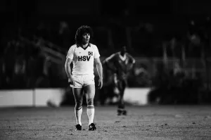 Kevin Keegan of SV Hamburg 1980 during European Cup Final in Madrid