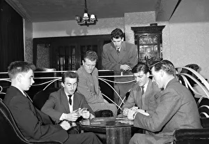 Casino Prints: Kevin Lewis, Derek Pace and Willie Hamilton 1959 playing cards, other 3 men are unknown
