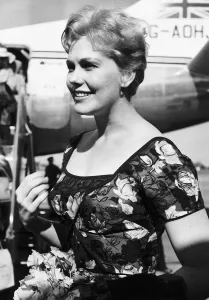 Kim Novak actress arrives at London Airport Dbase MSI