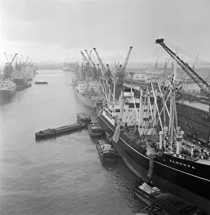 Docks Prints: King George Dock, Hull, East Yorkshire. March 1965