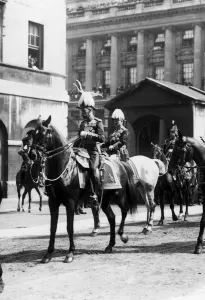 Mourning Prints: King George, Kaiser Willhelm II of Germany and The Duke of Connaught at the funeral of