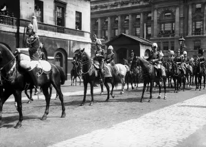 00483 Prints: King George, Kaiser Willhelm II of Germany and The Duke of Connaught at the funeral of