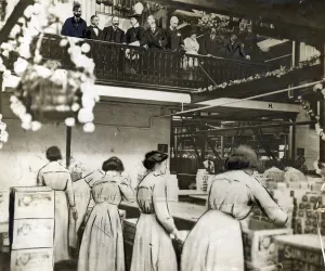 Visiting Prints: King George V and Queen Mary of Teck visit the factory Soap Works of Sir William Hesketh