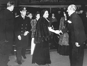 00167 Prints: King George VI and Queen Elizabeth February 1946 arrive with the Princesses