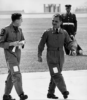 01430 Prints: King Hussein of Jordan after a flight at RAF Little Rissington 27 / 7 / 1966
