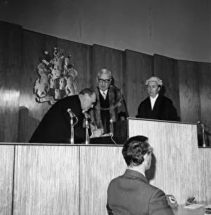 01388 Prints: King Olav V of Norway officially opens the new Civic Centre in Newcastle