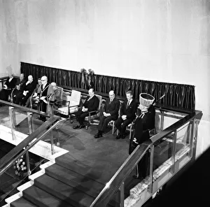 King Olav V of Norway officially opens the new Civic Centre in Newcastle