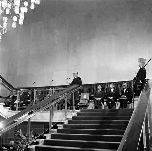 01388 Prints: King Olav V of Norway officially opens the new Civic Centre in Newcastle