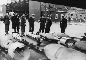 Artillery Prints: King Peter of Yugoslavia visits British heavy bomber station