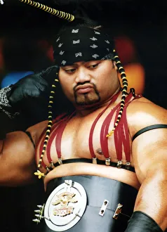 Festival Prints: King Roscoe of Boo Yaa Tribe at the Glastonbury Festival 1990