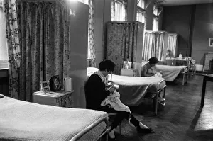 Newborn Prints: Kingsmead, Chelsea, mother and baby section unmarried mothers. November 1963