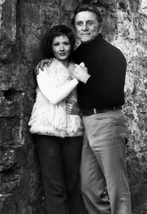 Kirk Douglas and Marlene Joubert in Oban 1971 filming Catch Me a Spy