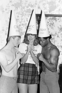 Kirkland Laing left seen here with his opponent Colin Jones and Whyte