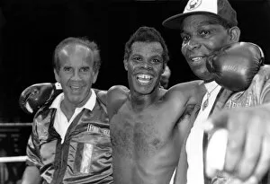 00066 Collection: Kirkland Laing after his victory against Antoine Fernandez May 1990 09 / 05 / 1990