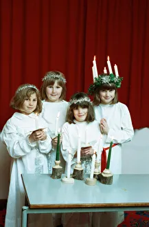 00524 Prints: Kirklees Anglo Scandinavian Society celebrating Luciafest (Saint Lucy