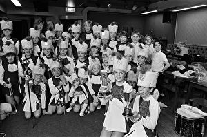 Kirsty Bruce (left) and Debra Hoyle with the Colne Valley Eagles majorette troop which