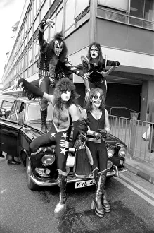 00331 Prints: Kiss, the spectacular and colourful American rock group arrived in Britain