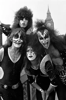 Kiss, the spectacular and colourful American rock group arrived in Britain