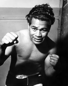 Idsarchivesmw Prints: Kitione Lave 21years old Tongan heavyweight boxer Sept 1958