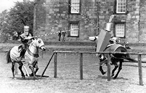 00110 Collection: Knights jousting at Lumley Castle, Chester-le-Street in May 1972
