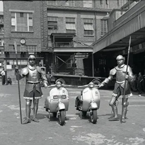 Knights of the road Ray Cart and Anthony Bassadome members of the Vespa club seen